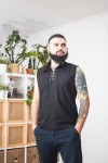 Koszula męska VLAD, bezrękawnik z wiązaniem pod szyją. 