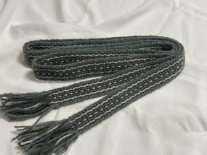 Krajka wełniana bardkowa oliwkowa, 3cm x 2m  